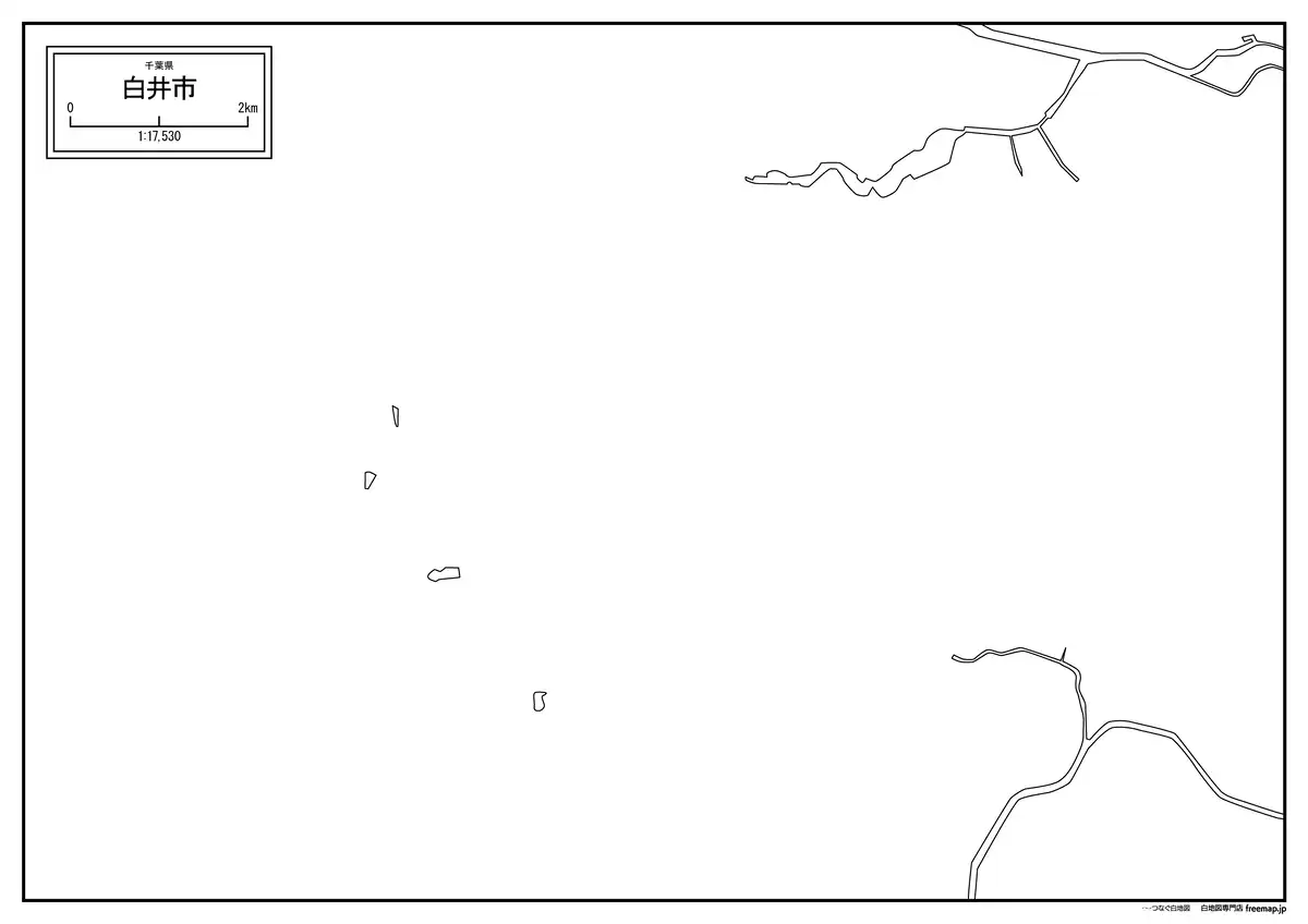 海岸線、川や池のみ記載