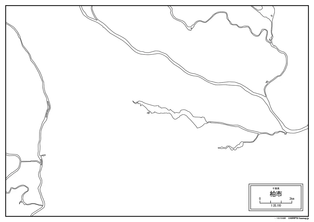 海岸線、川や池のみ記載