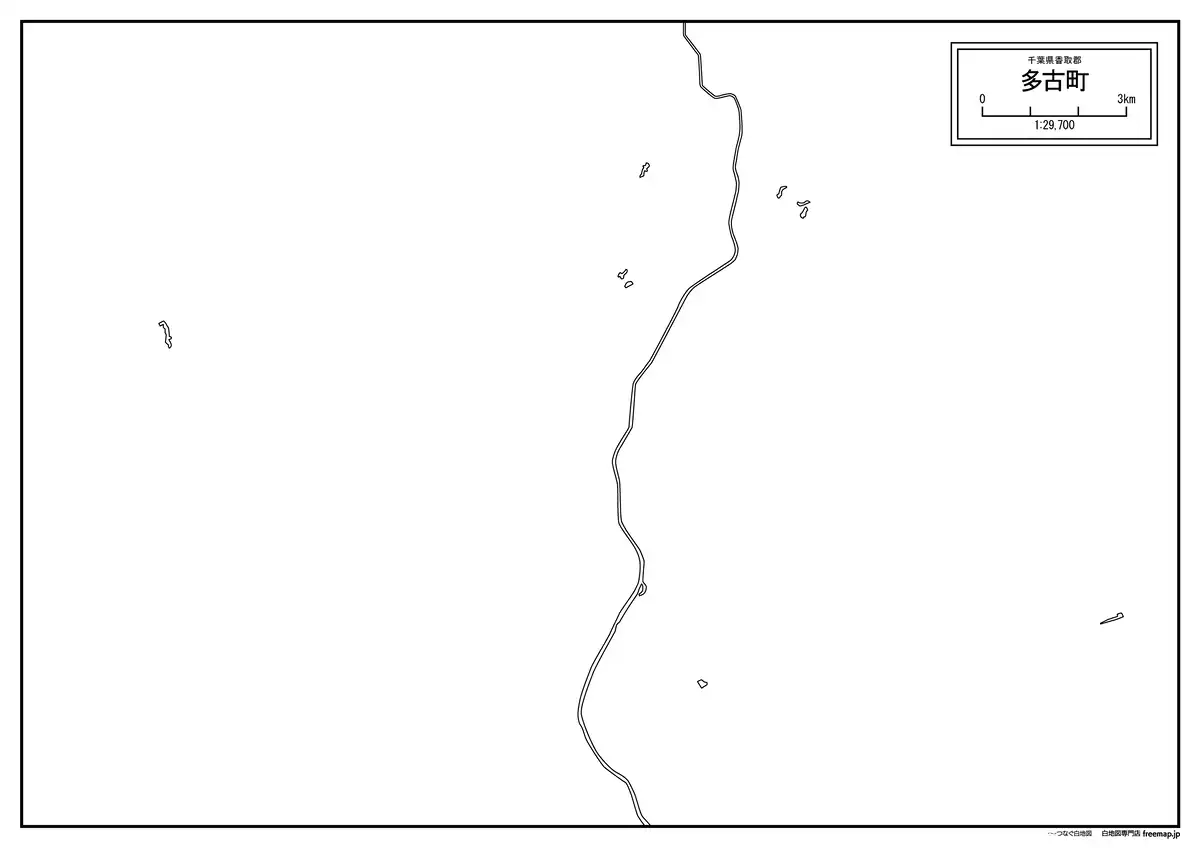 海岸線、川や池のみ記載