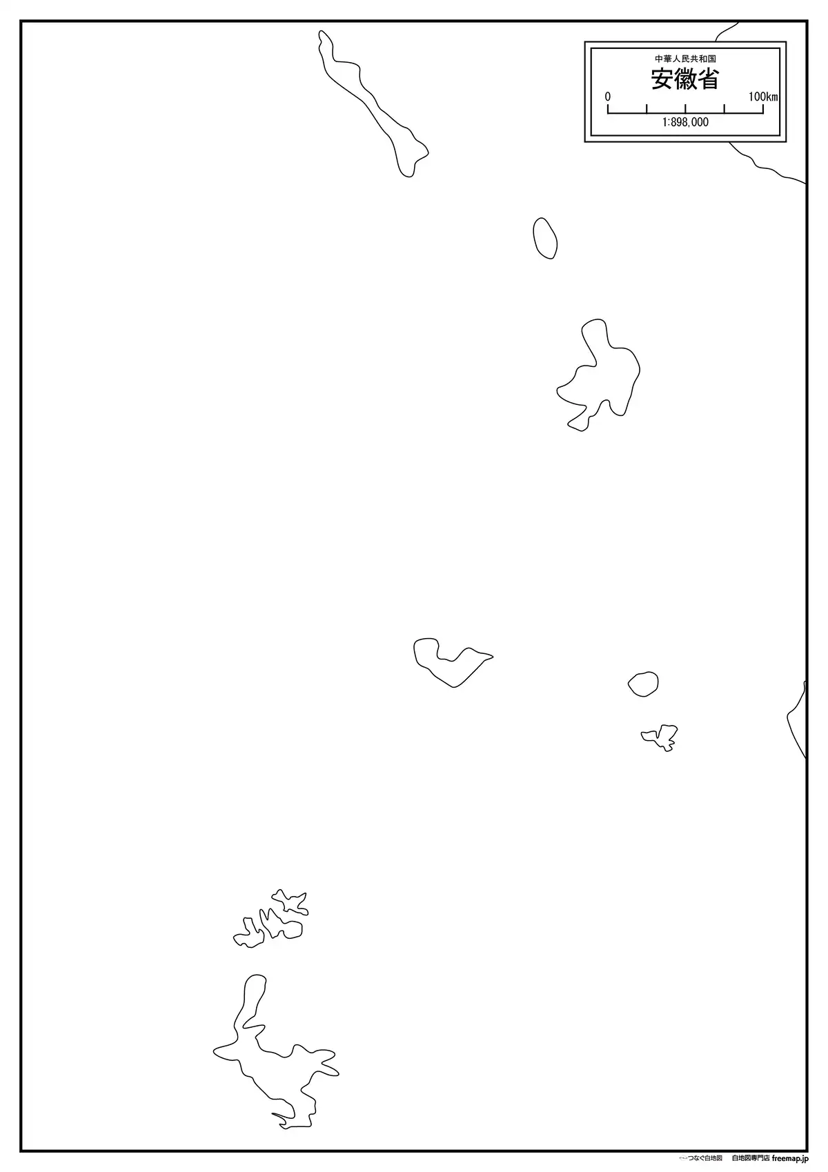 海岸線、川や池のみ記載