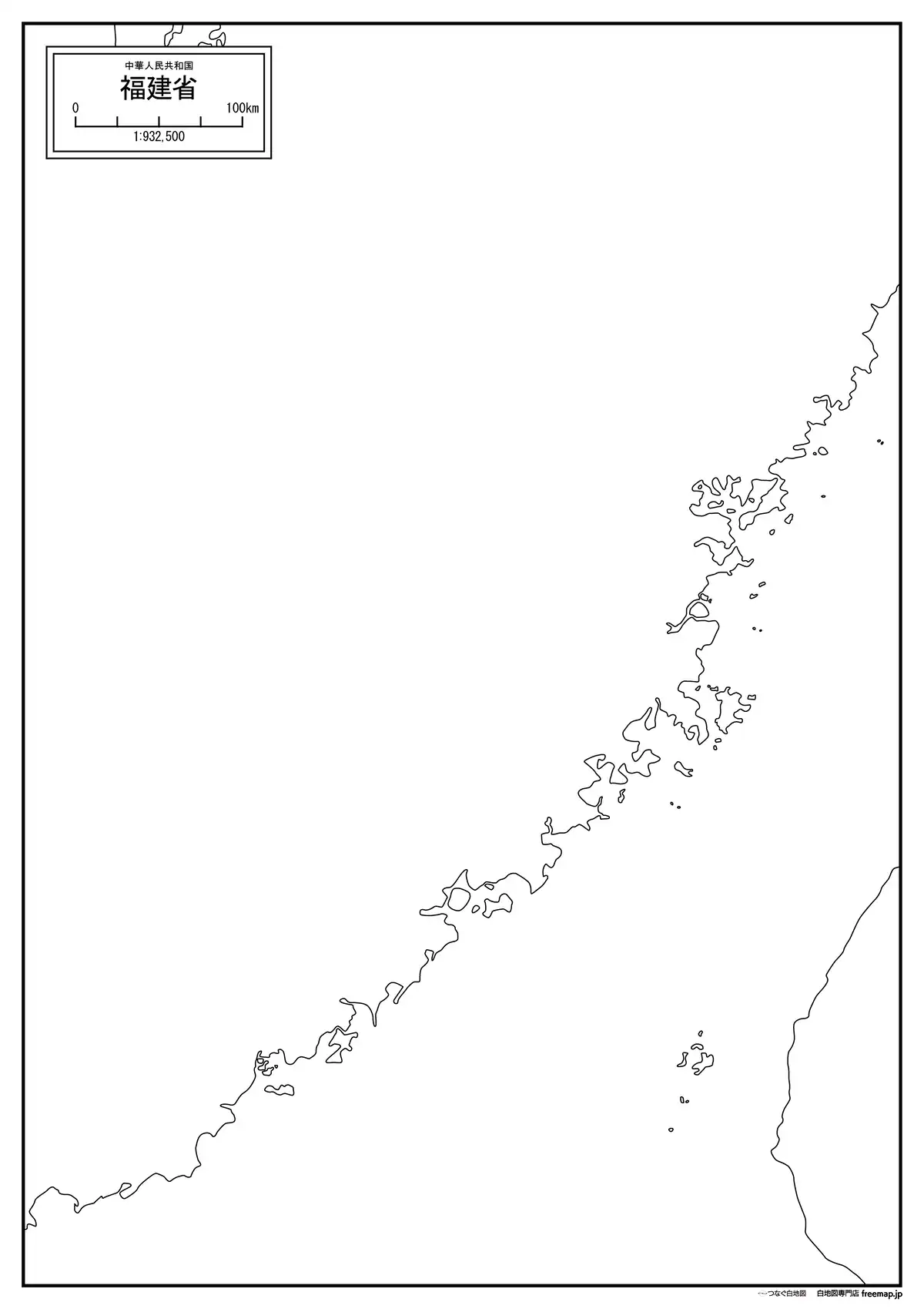 海岸線、川や池のみ記載