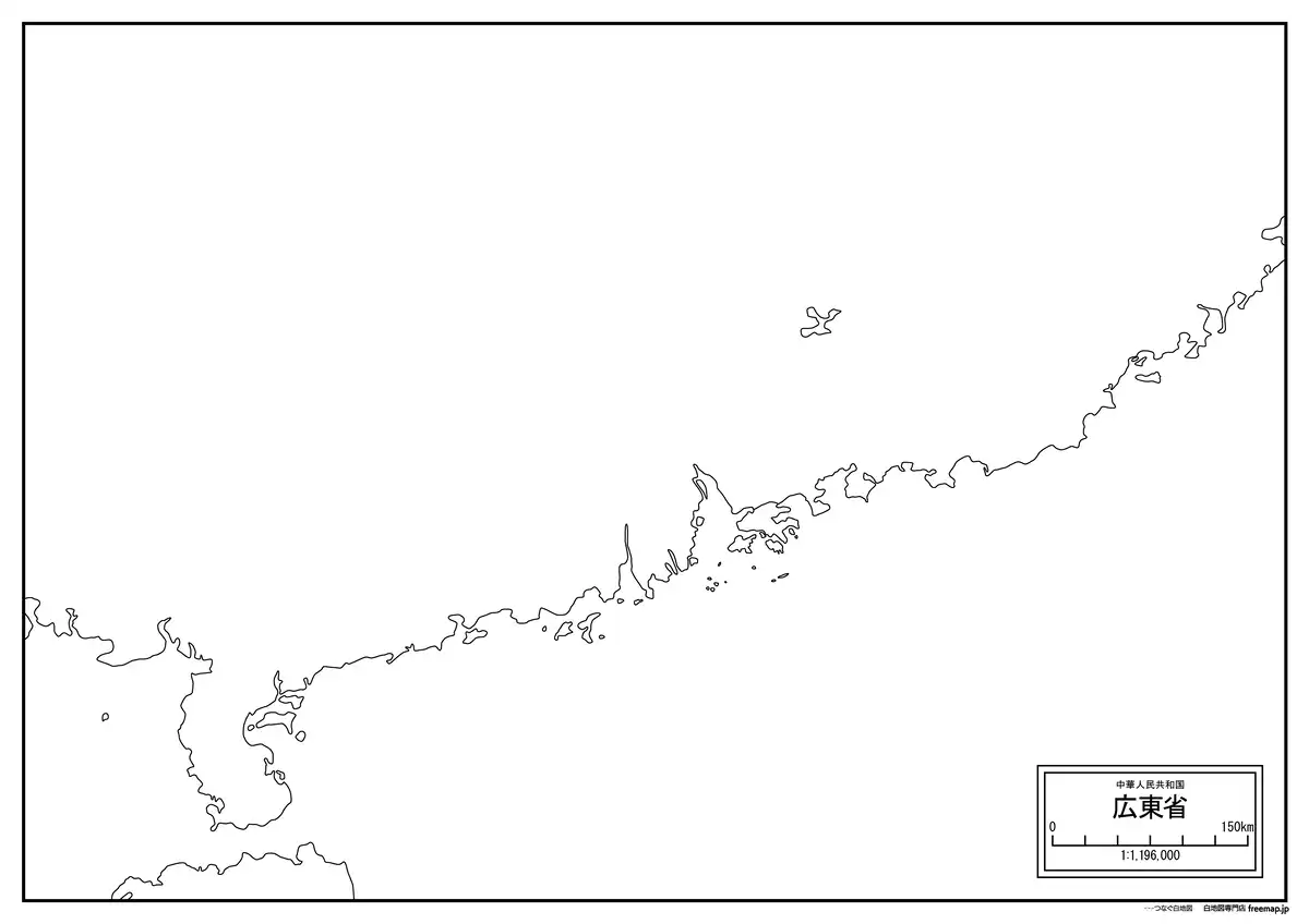 海岸線、川や池のみ記載