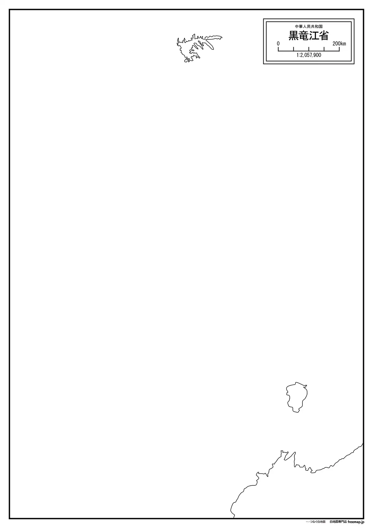 海岸線、川や池のみ記載