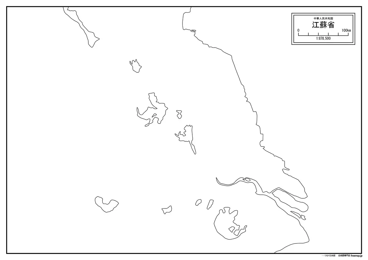 海岸線、川や池のみ記載