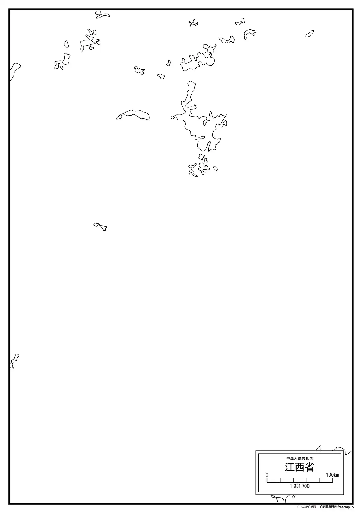 海岸線、川や池のみ記載