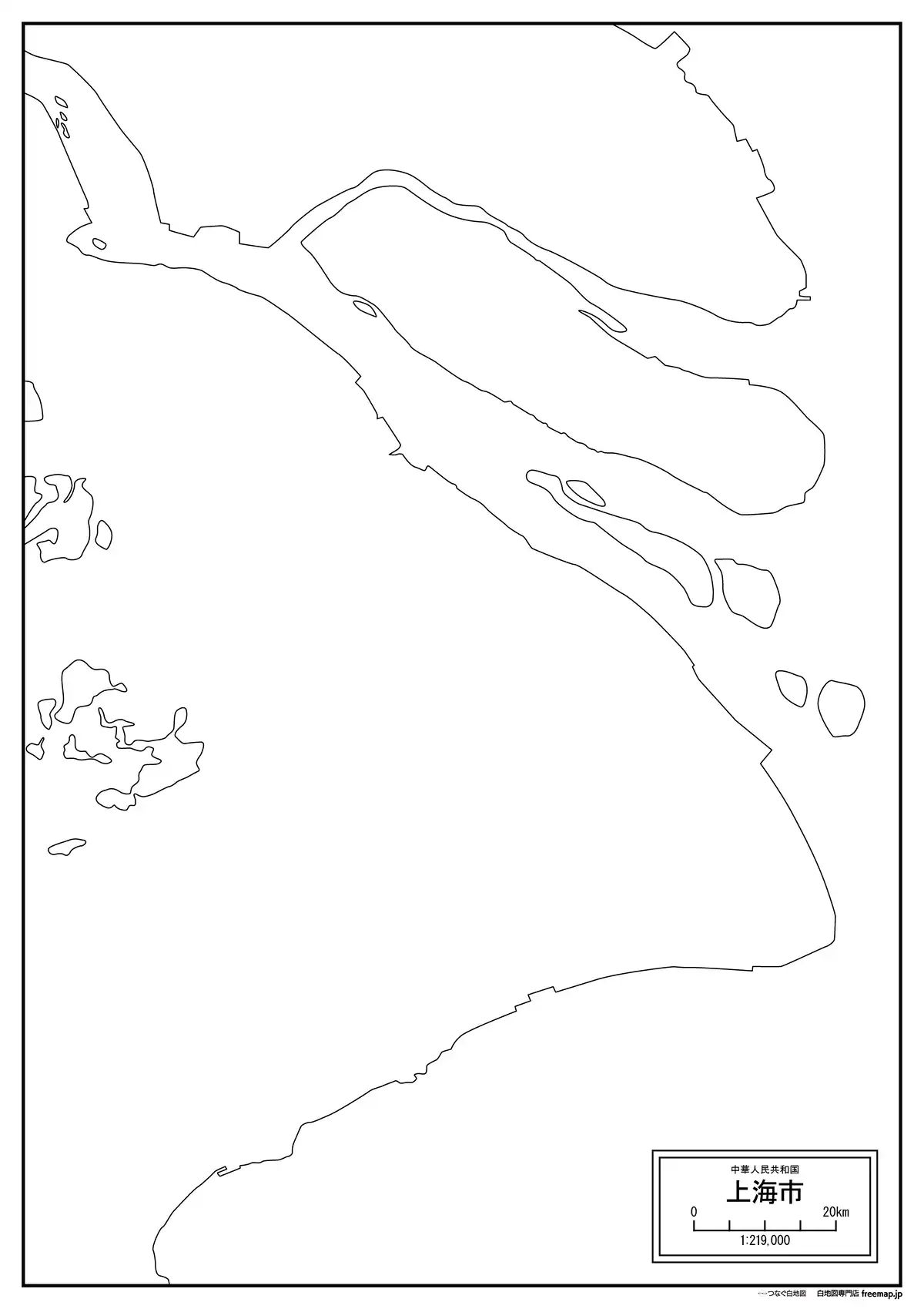 海岸線、川や池のみ記載