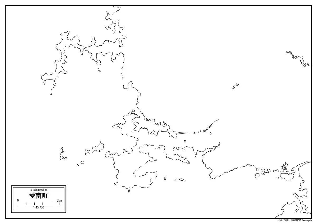 海岸線、川や池のみ記載