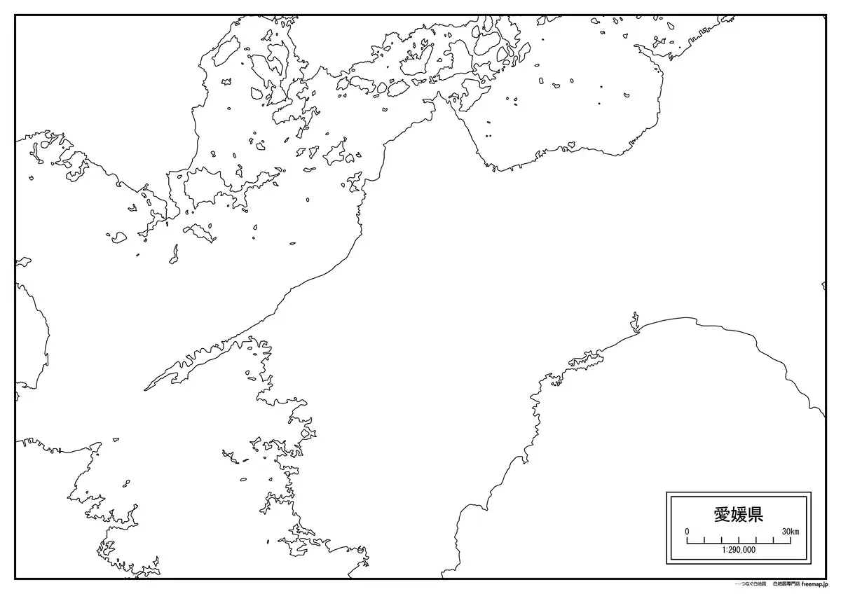 海岸線、川や池のみ記載