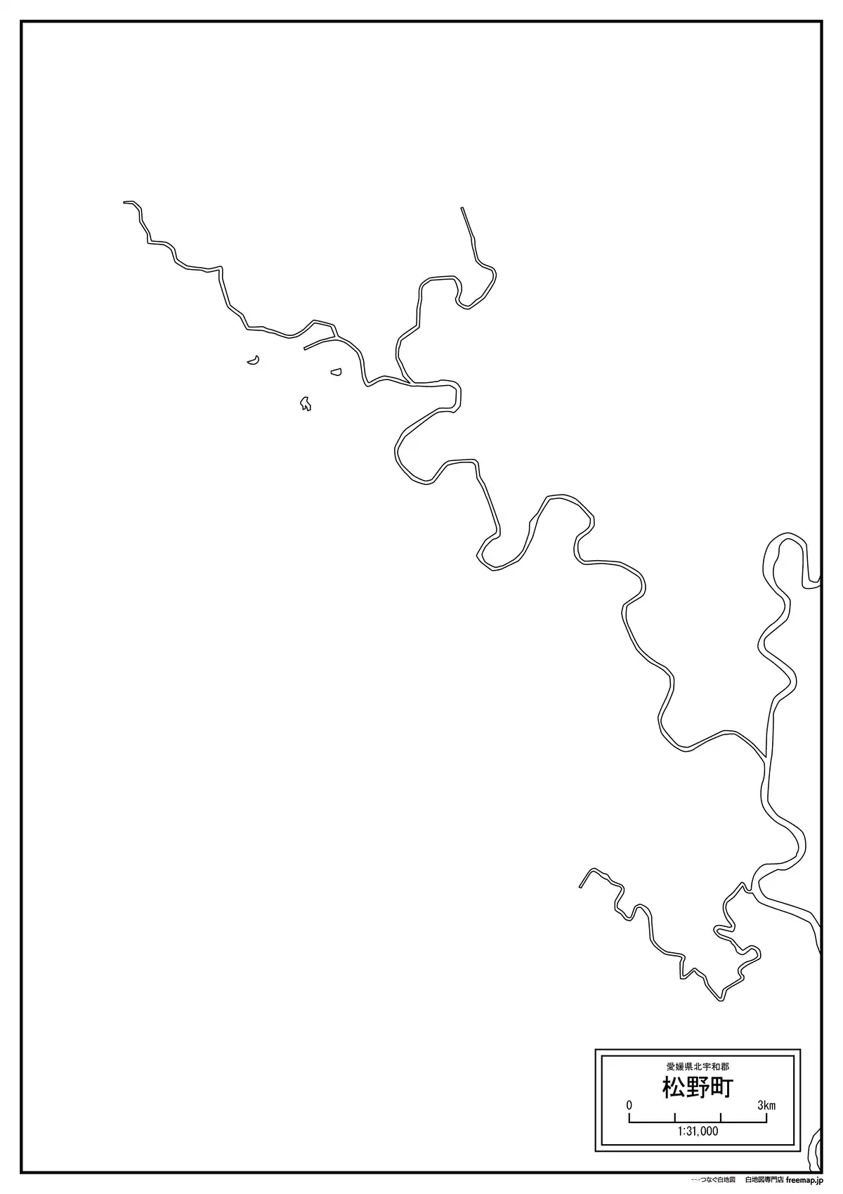 海岸線、川や池のみ記載