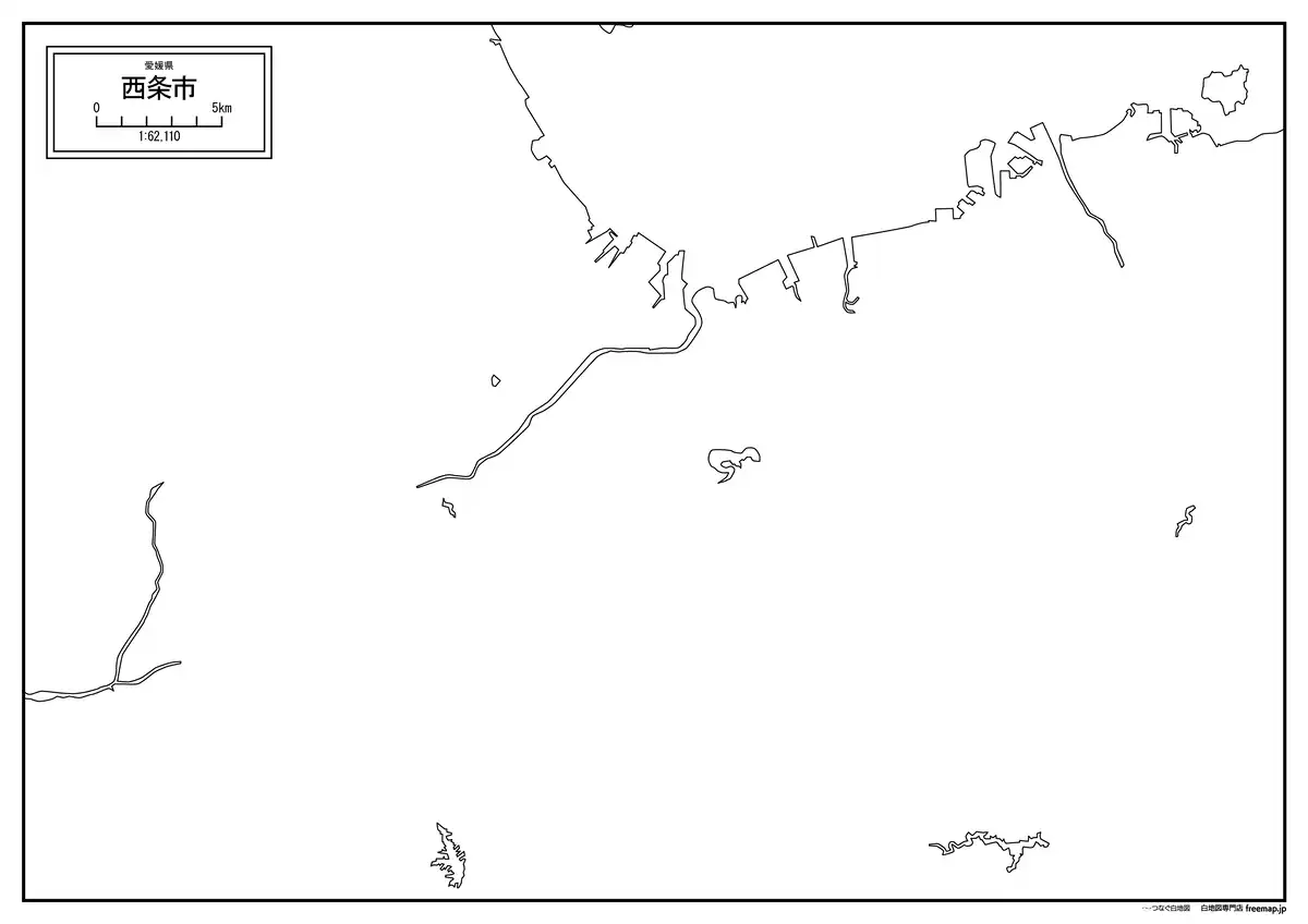海岸線、川や池のみ記載
