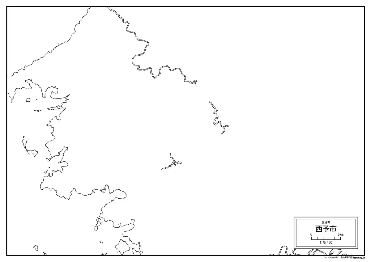 海岸線、川や池のみ記載