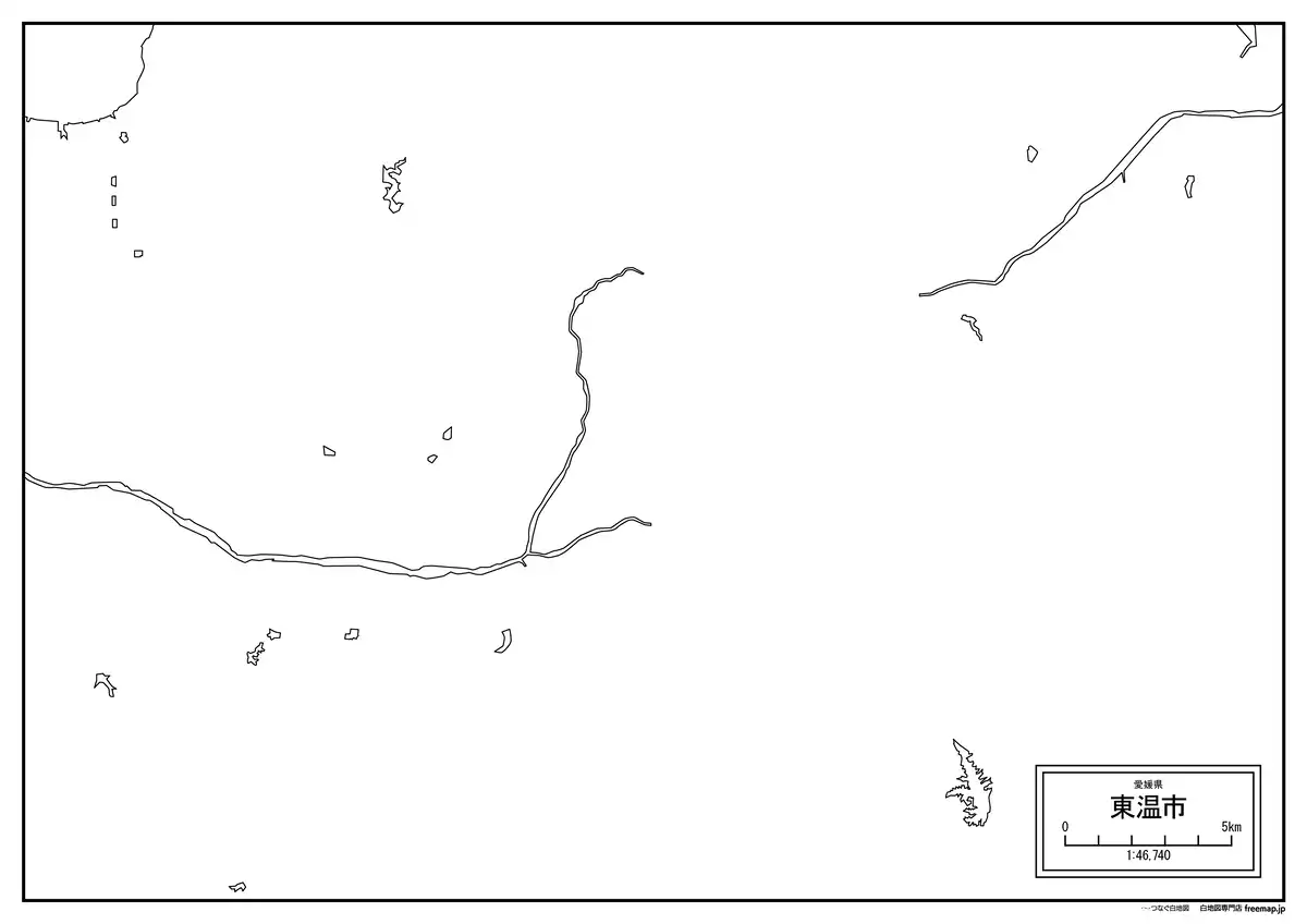 海岸線、川や池のみ記載