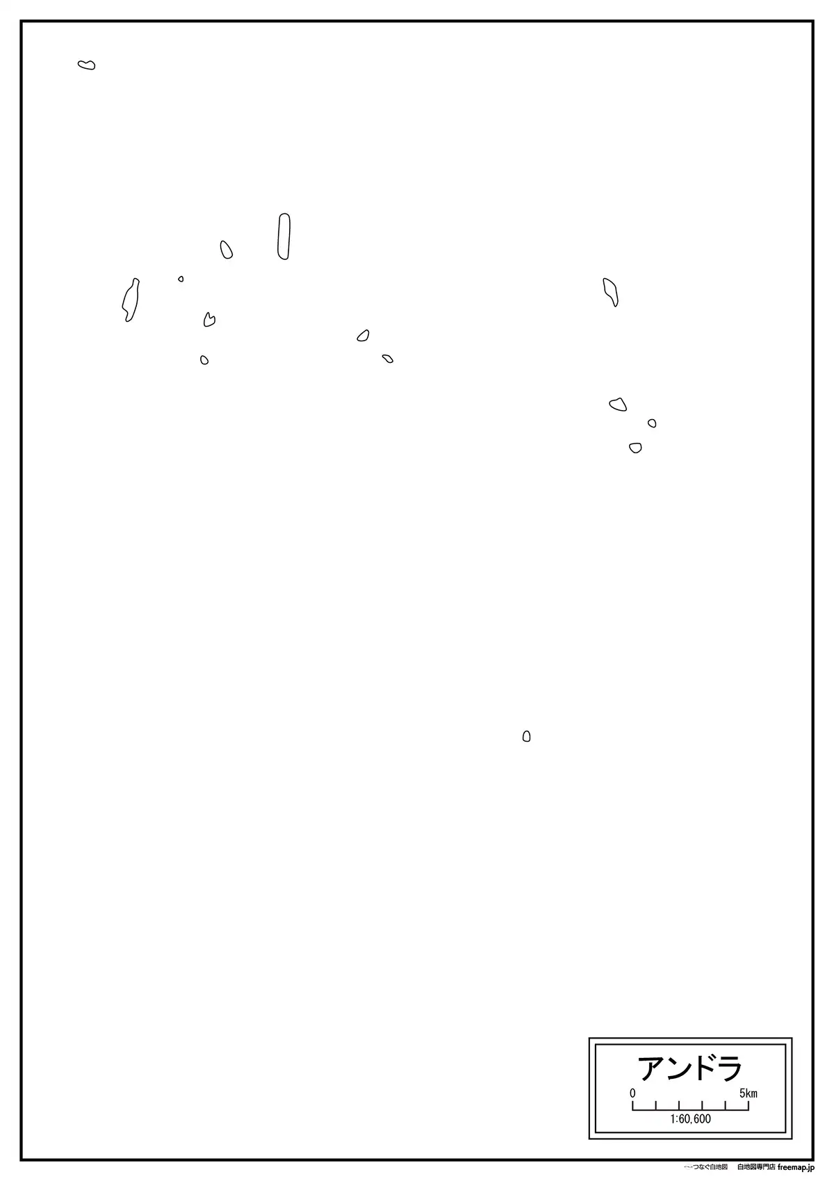 海岸線や川・池のみ記載