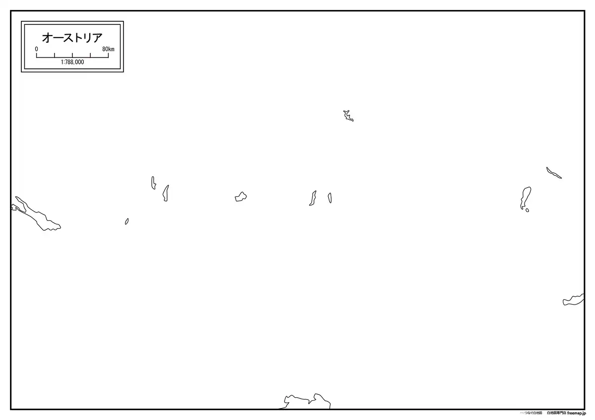 海岸線や川・池のみ記載