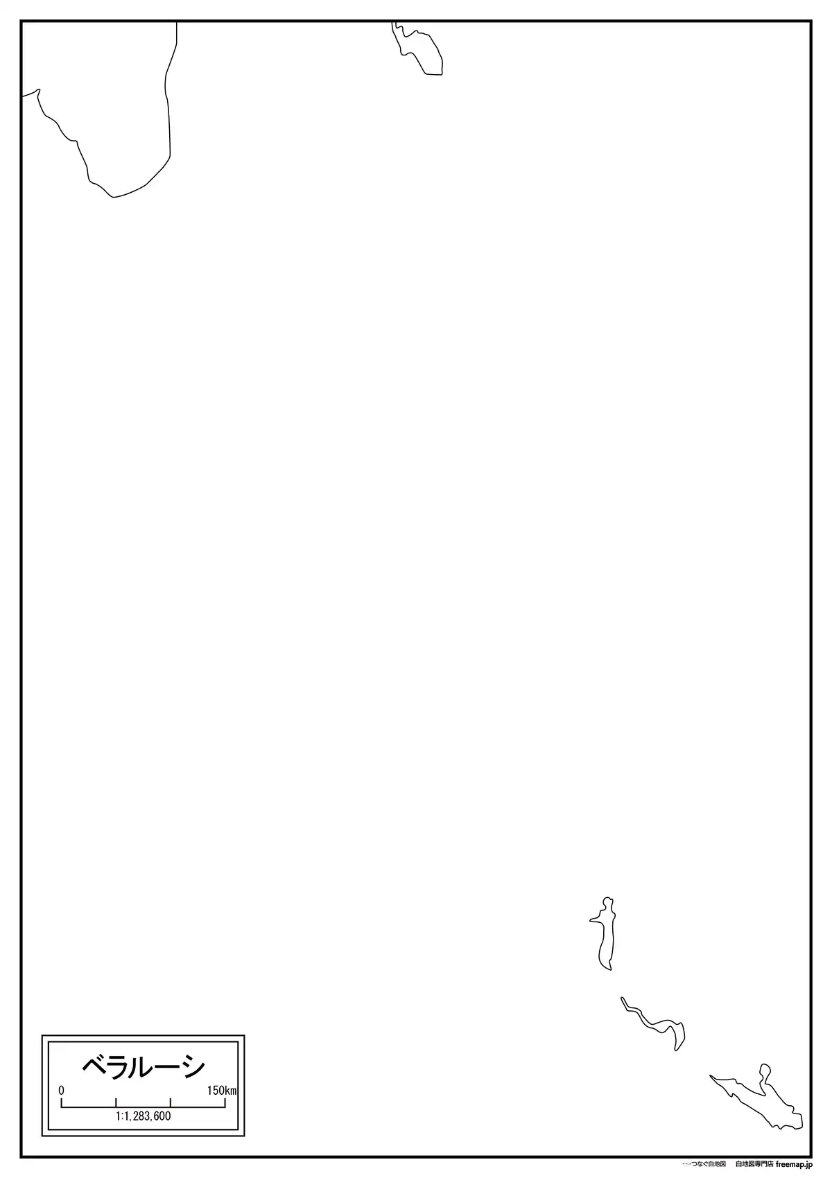 海岸線や川・池のみ記載