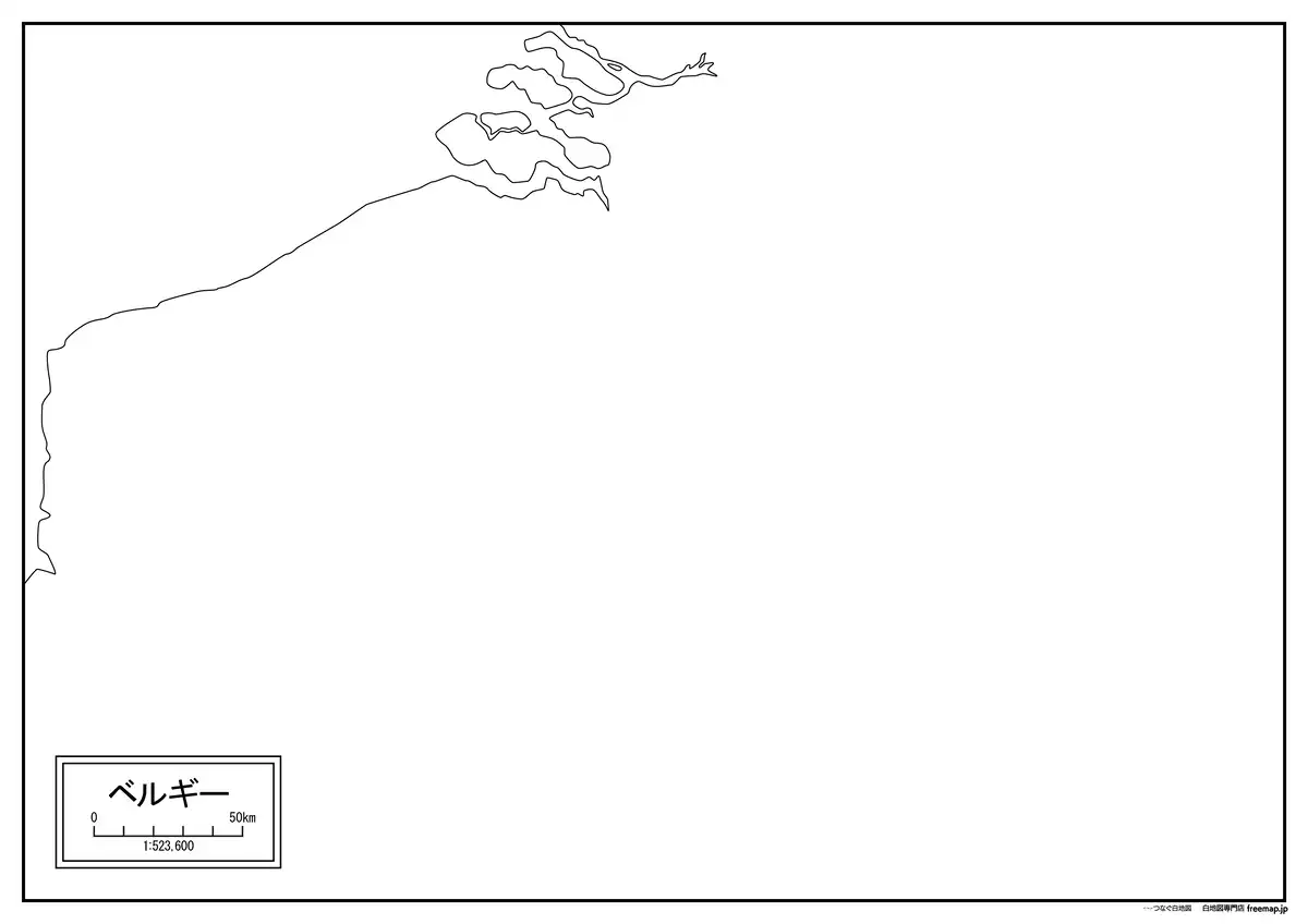 海岸線や川・池のみ記載