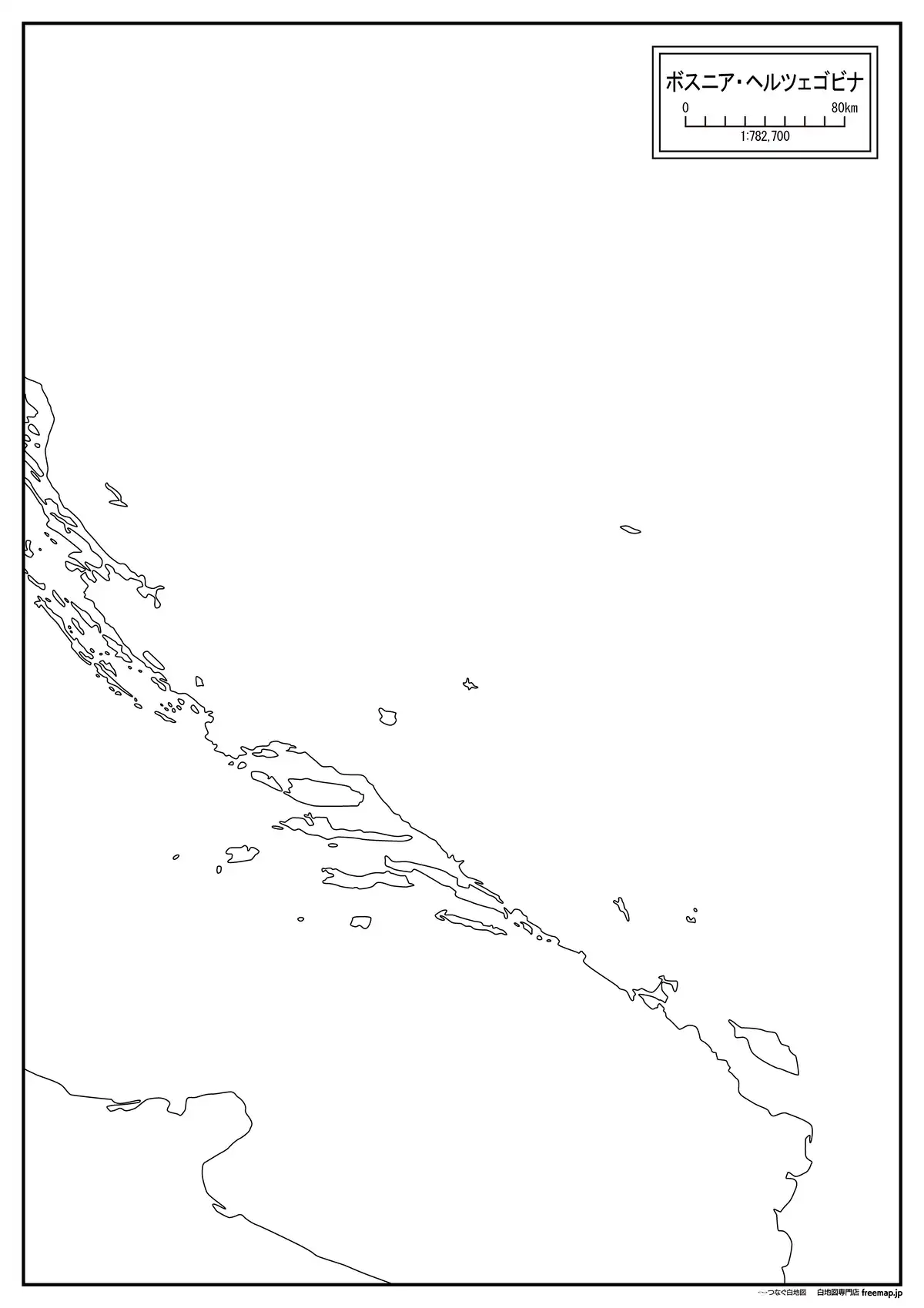 海岸線や川・池のみ記載