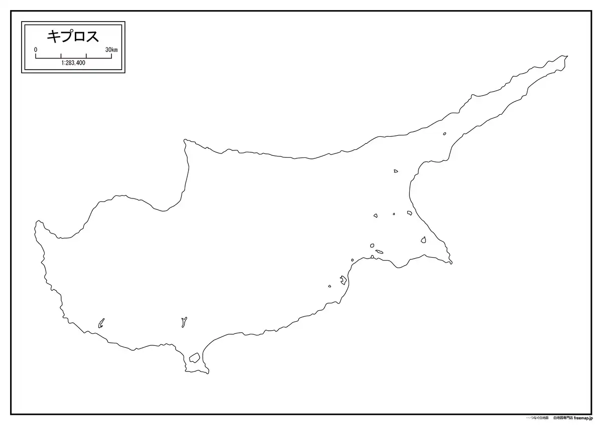 海岸線や川・池のみ記載