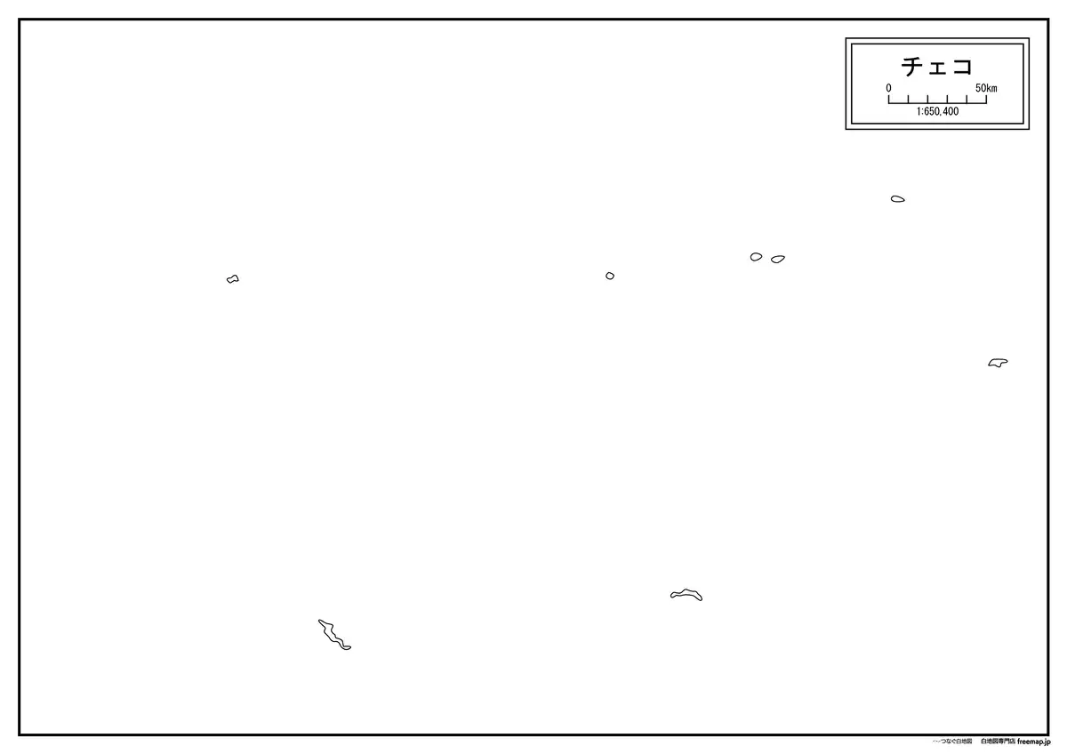 海岸線や川・池のみ記載