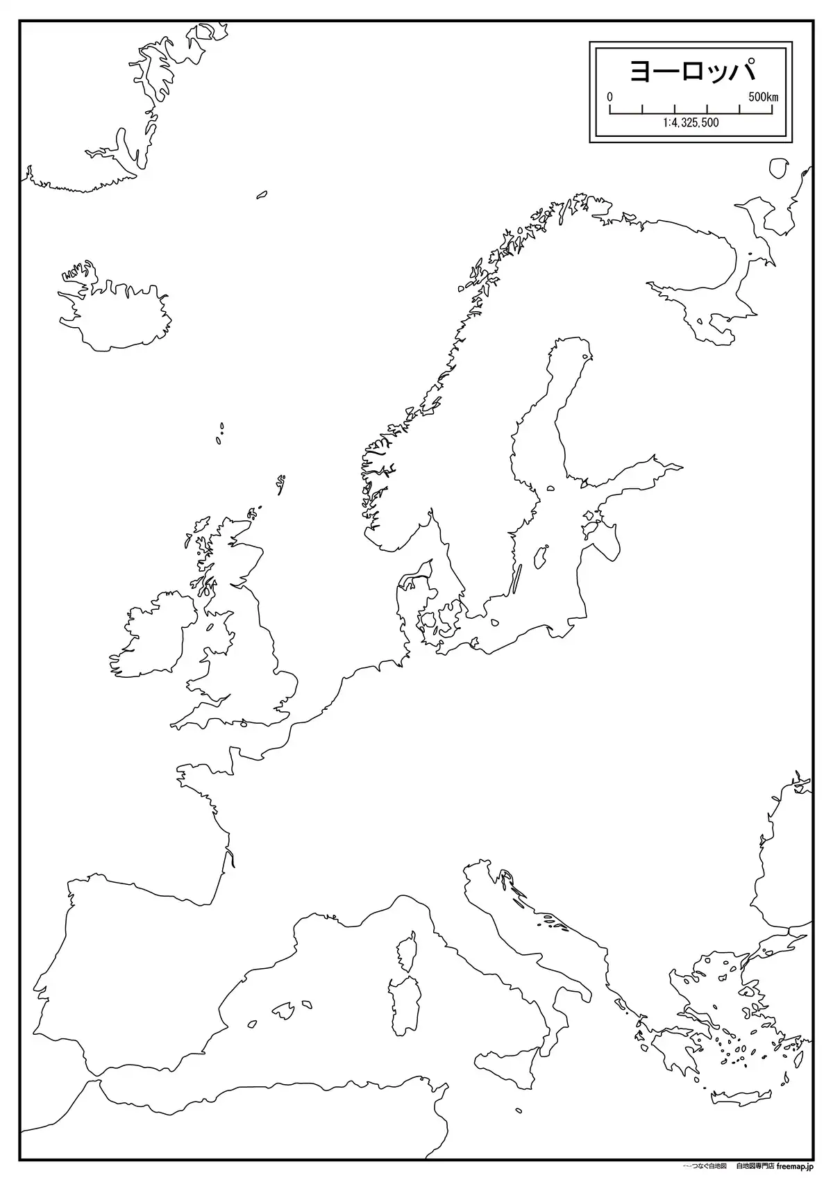 海岸線や川・池のみ記載