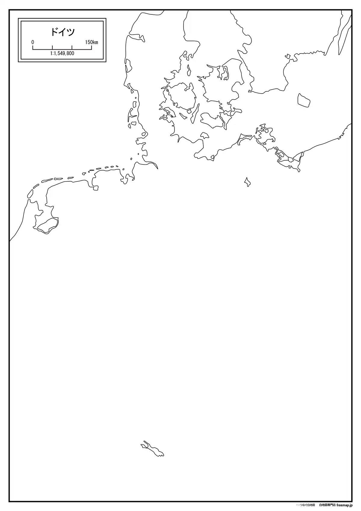 海岸線や川・池のみ記載