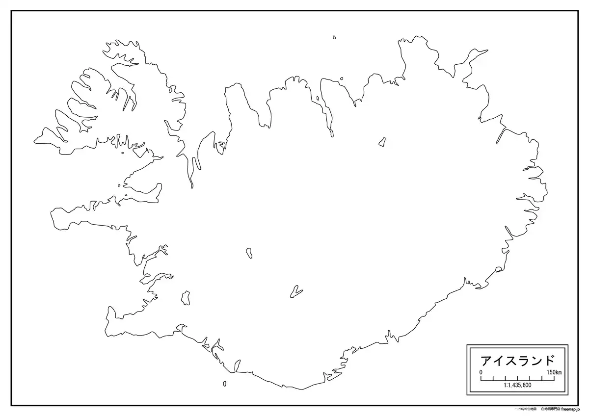 海岸線や川・池のみ記載