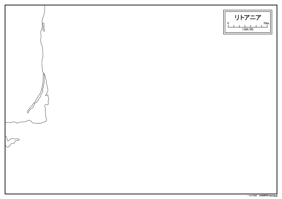 海岸線や川・池のみ記載