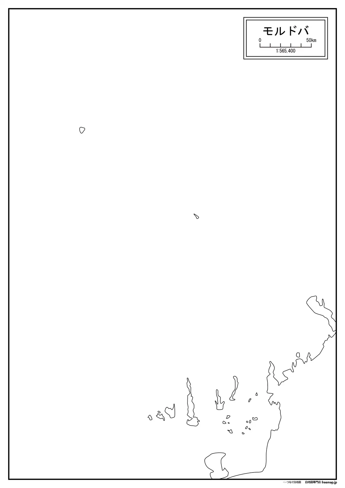 海岸線や川・池のみ記載