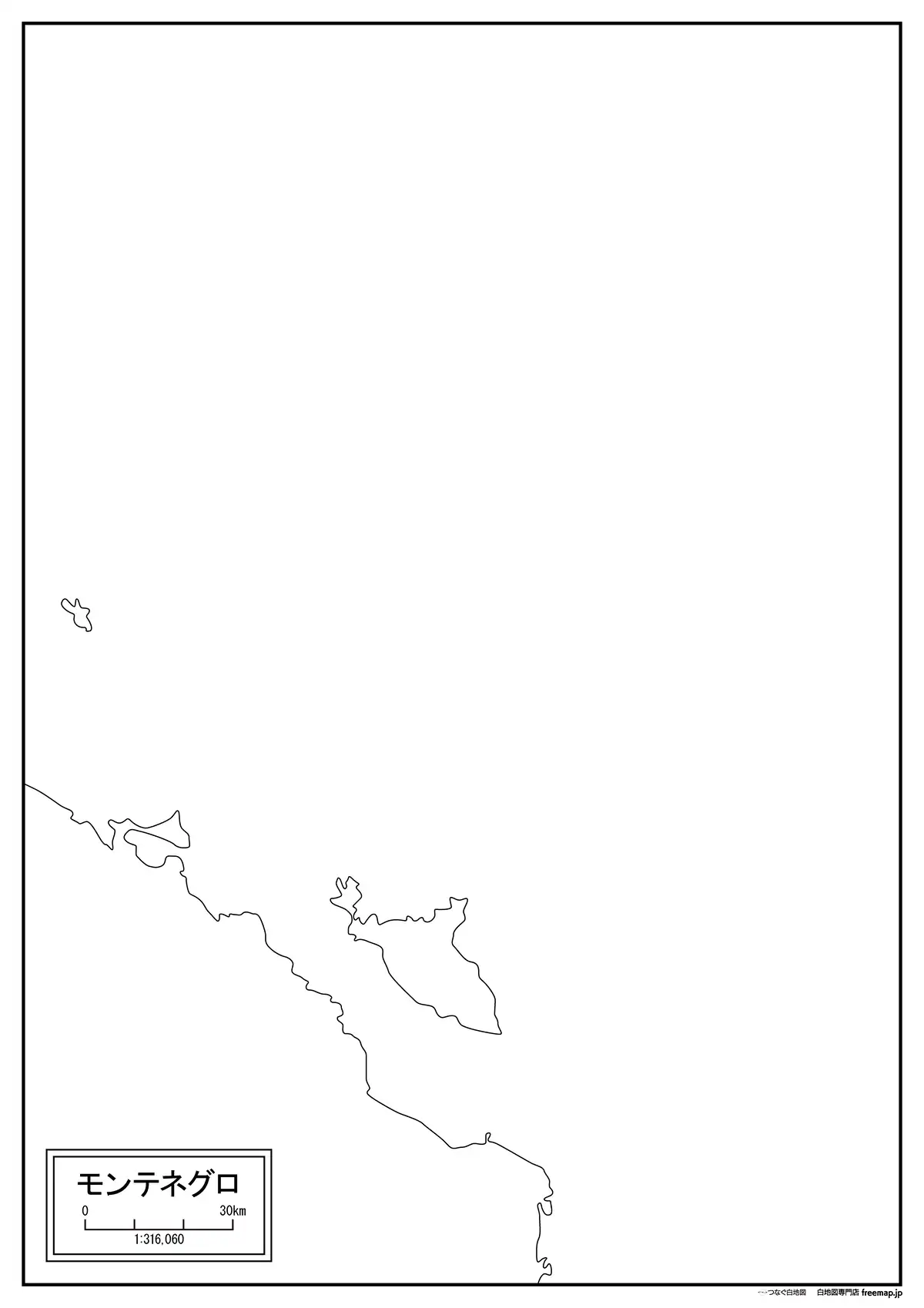 海岸線や川・池のみ記載