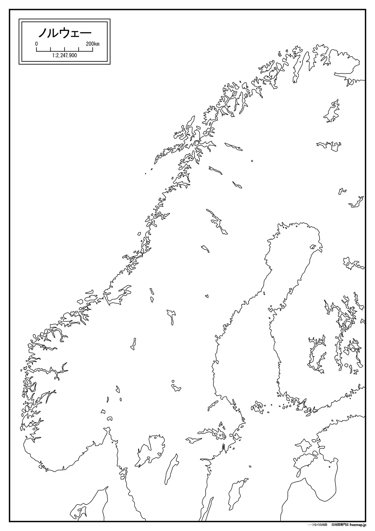 海岸線や川・池のみ記載