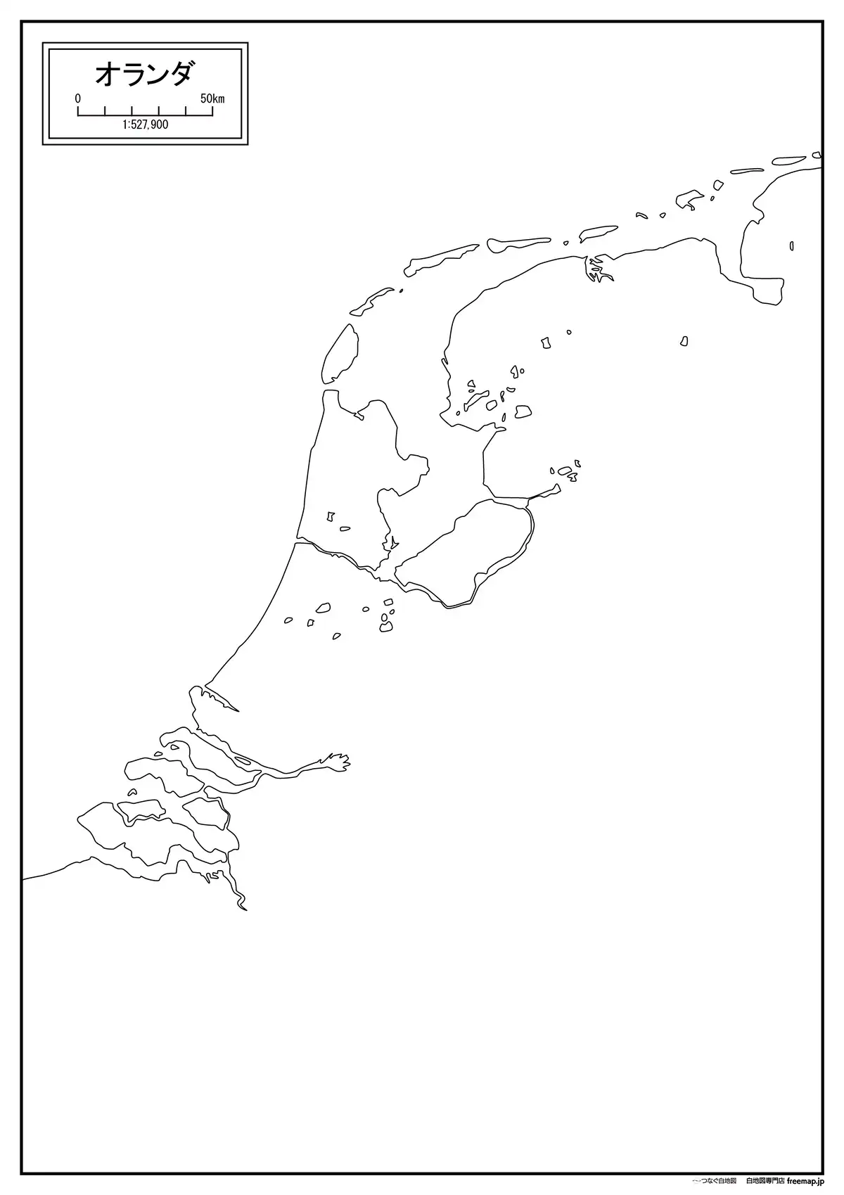 海岸線や川・池のみ記載