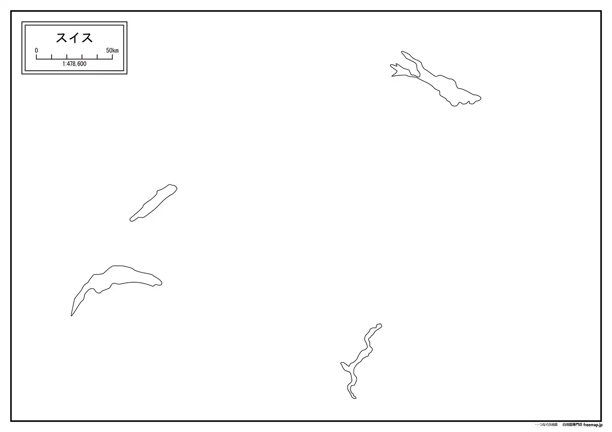 海岸線や川・池のみ記載