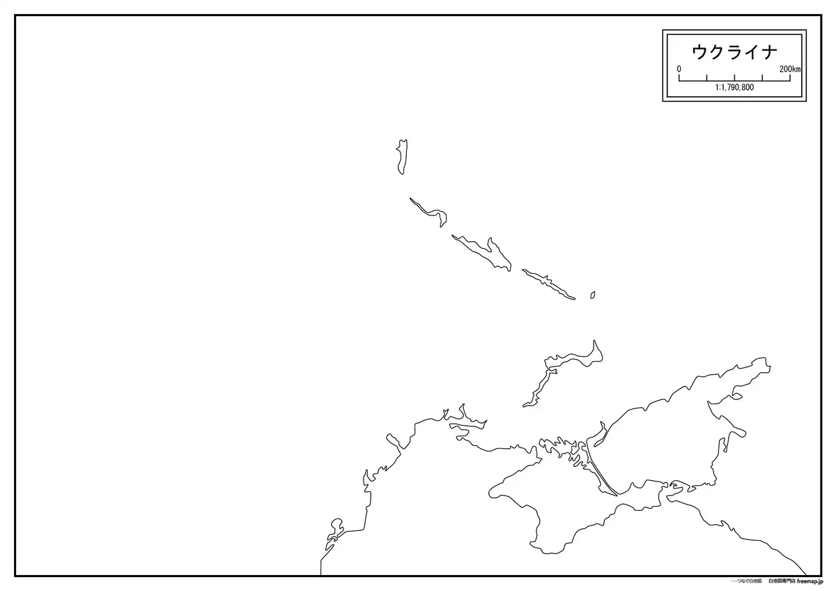 海岸線や川・池のみ記載