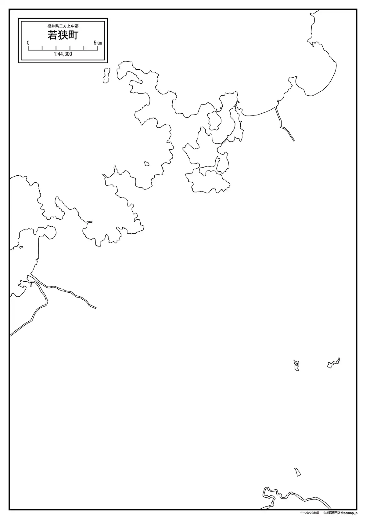 海岸線、川や池のみ記載