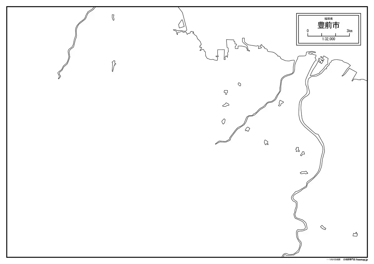 海岸線、川や池のみ記載