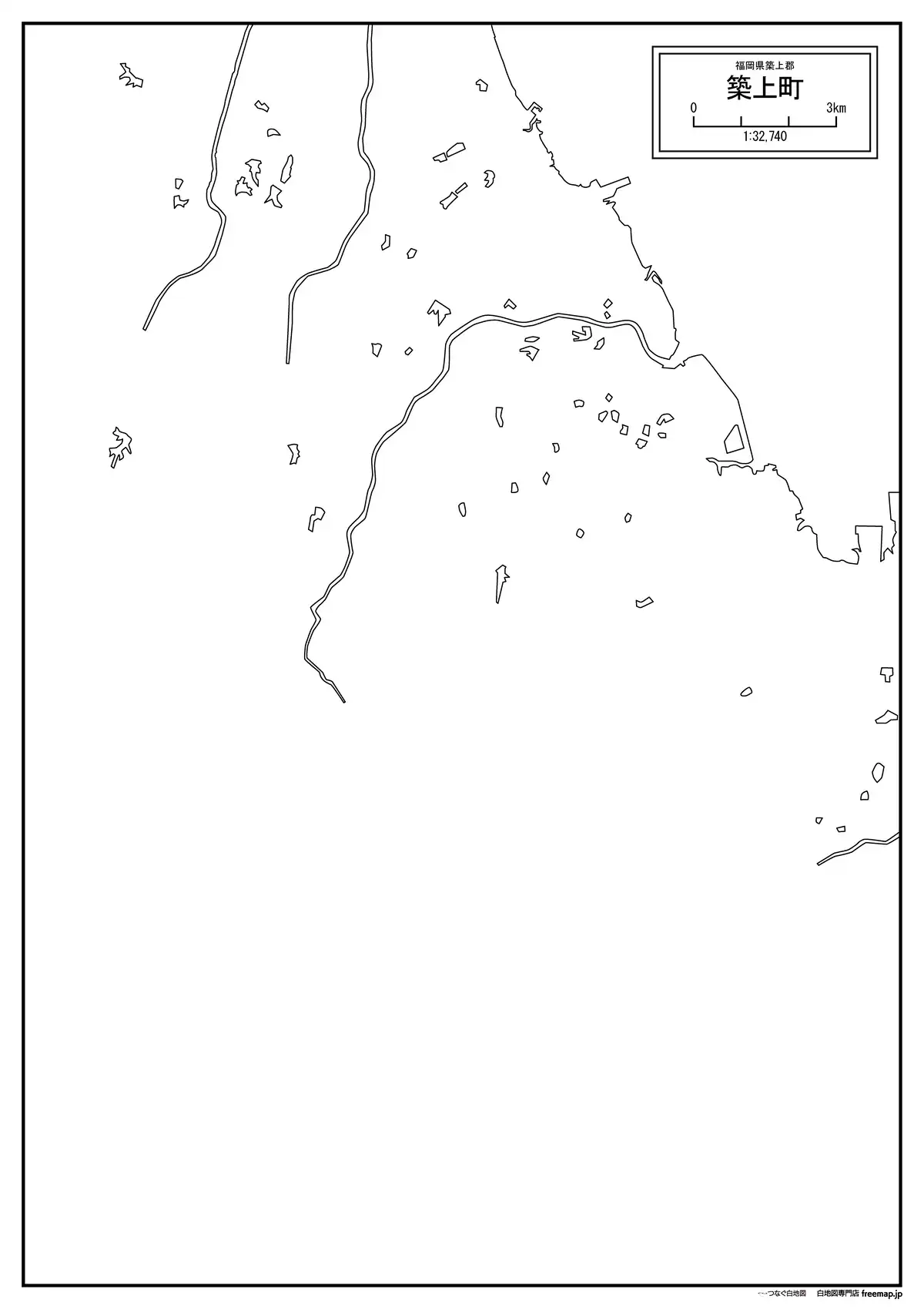 海岸線、川や池のみ記載