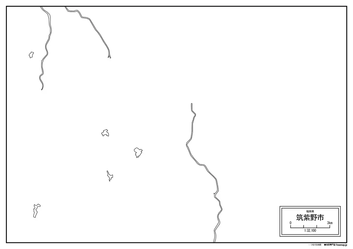 海岸線、川や池のみ記載