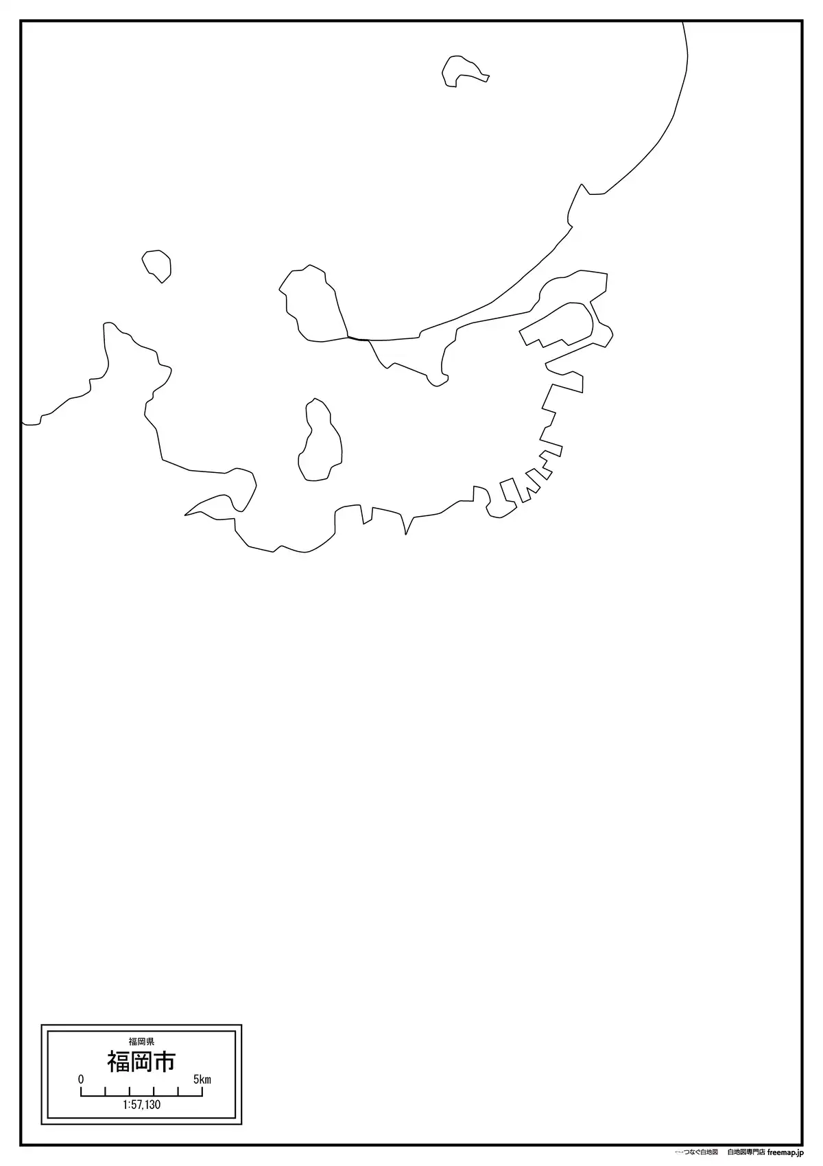 海岸線、川や池のみ記載