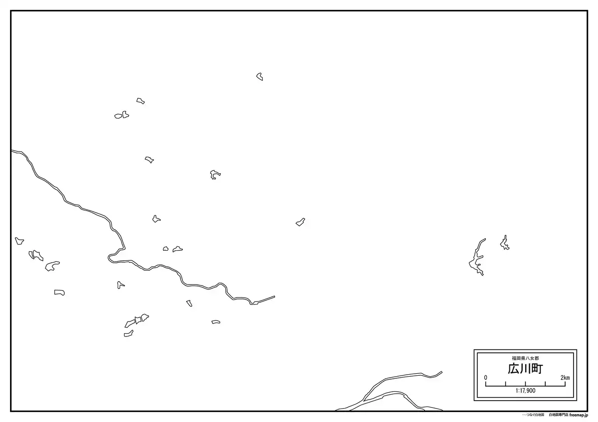 海岸線、川や池のみ記載