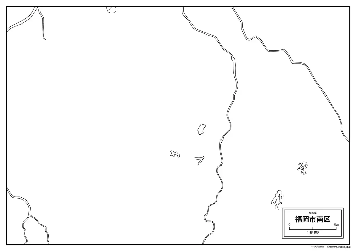 海岸線、川や池のみ記載