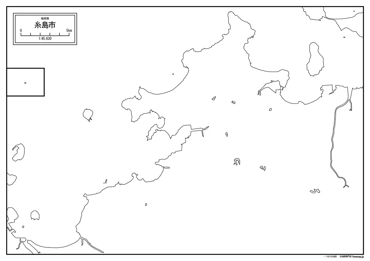 海岸線、川や池のみ記載