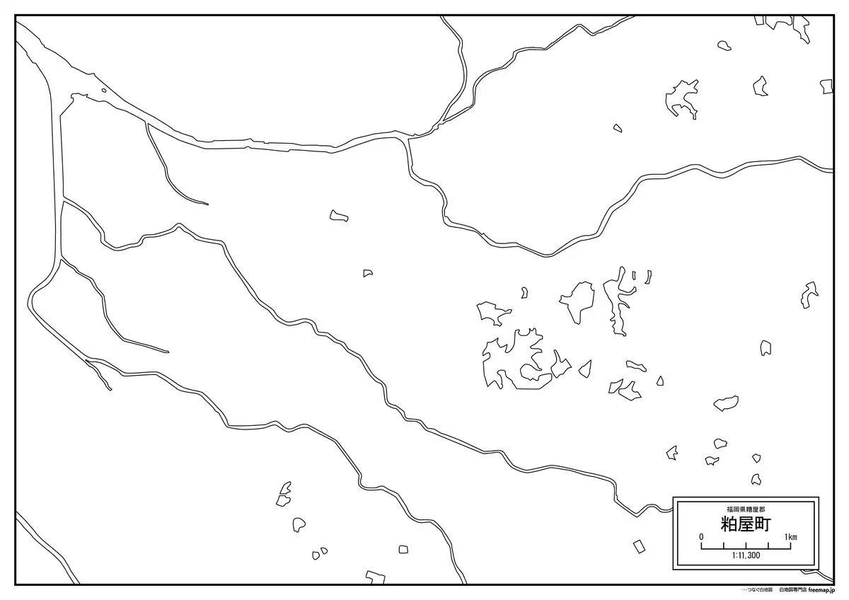 海岸線、川や池のみ記載