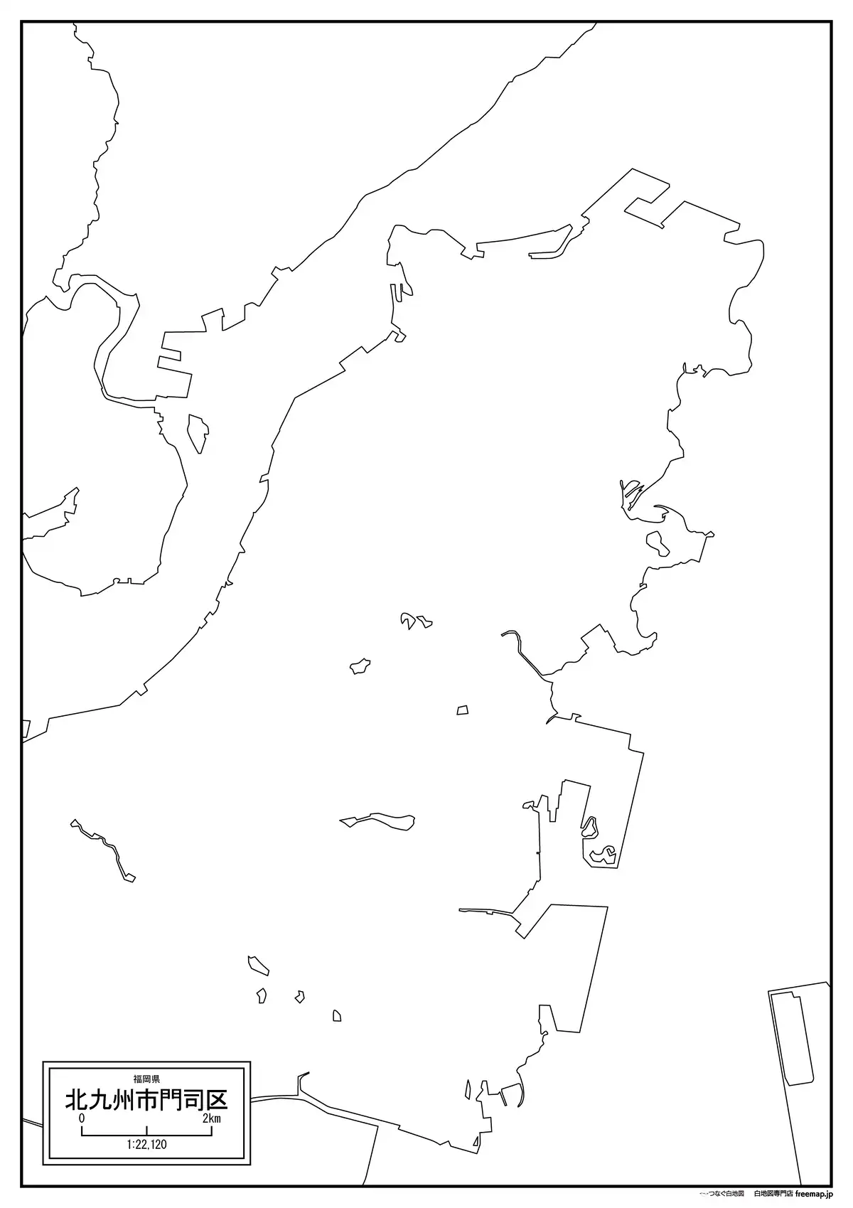 海岸線、川や池のみ記載