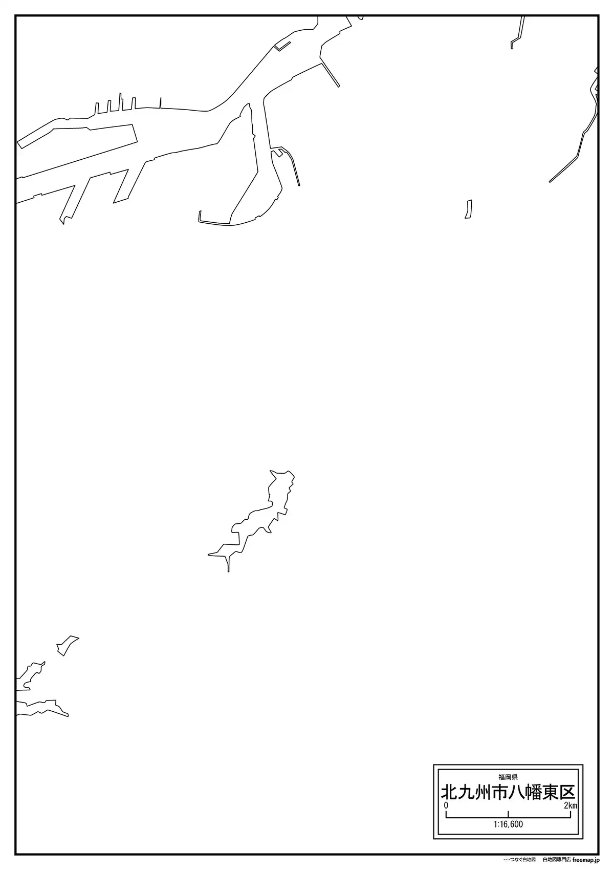 海岸線、川や池のみ記載