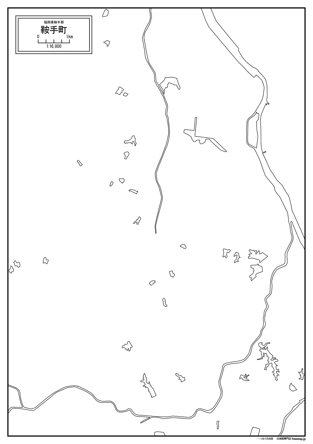 海岸線、川や池のみ記載