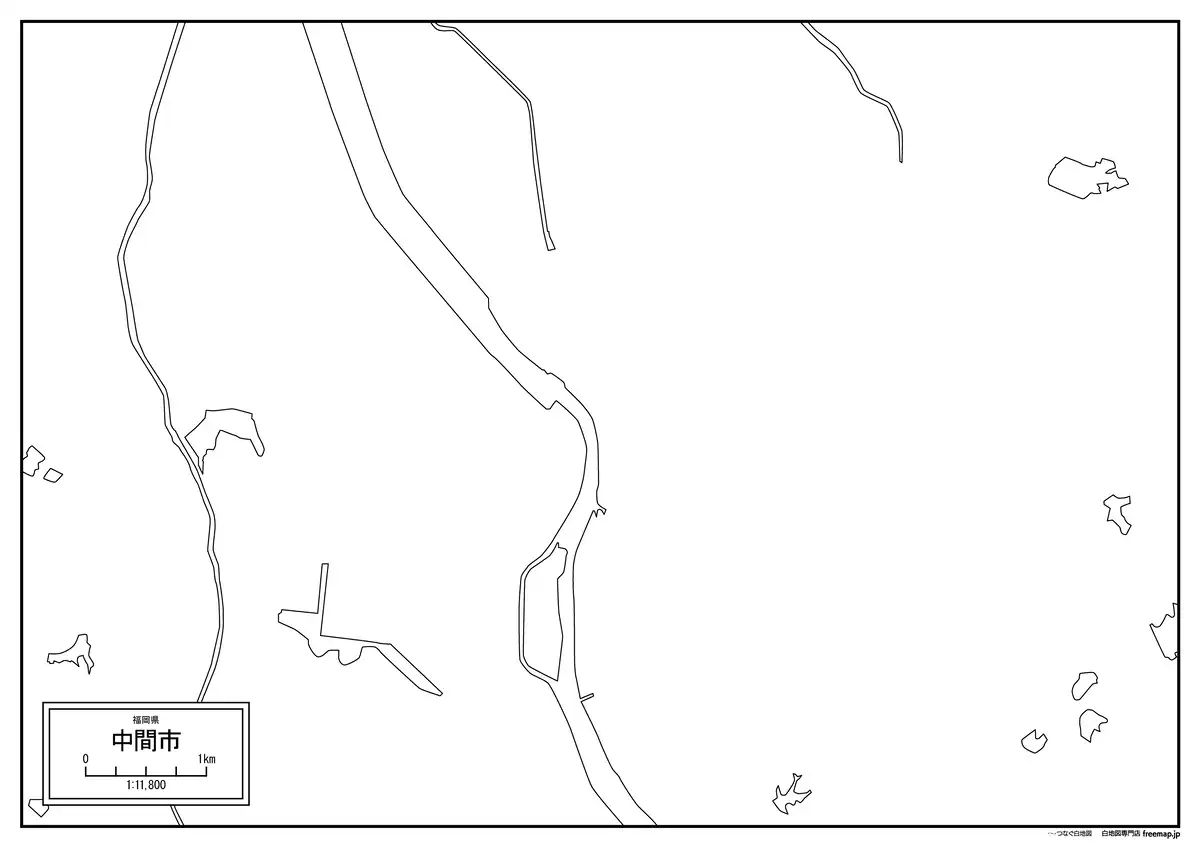 海岸線、川や池のみ記載