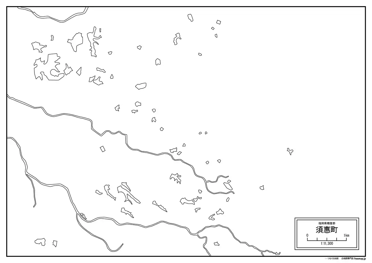 海岸線、川や池のみ記載