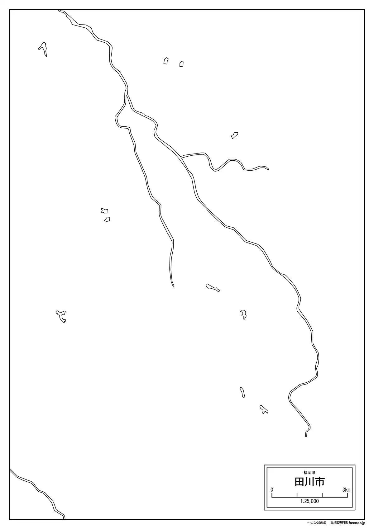 海岸線、川や池のみ記載