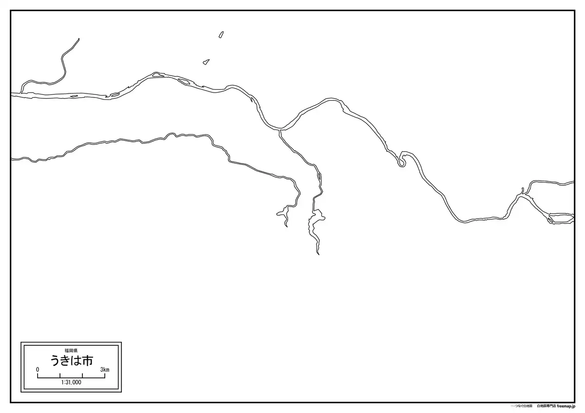 海岸線、川や池のみ記載