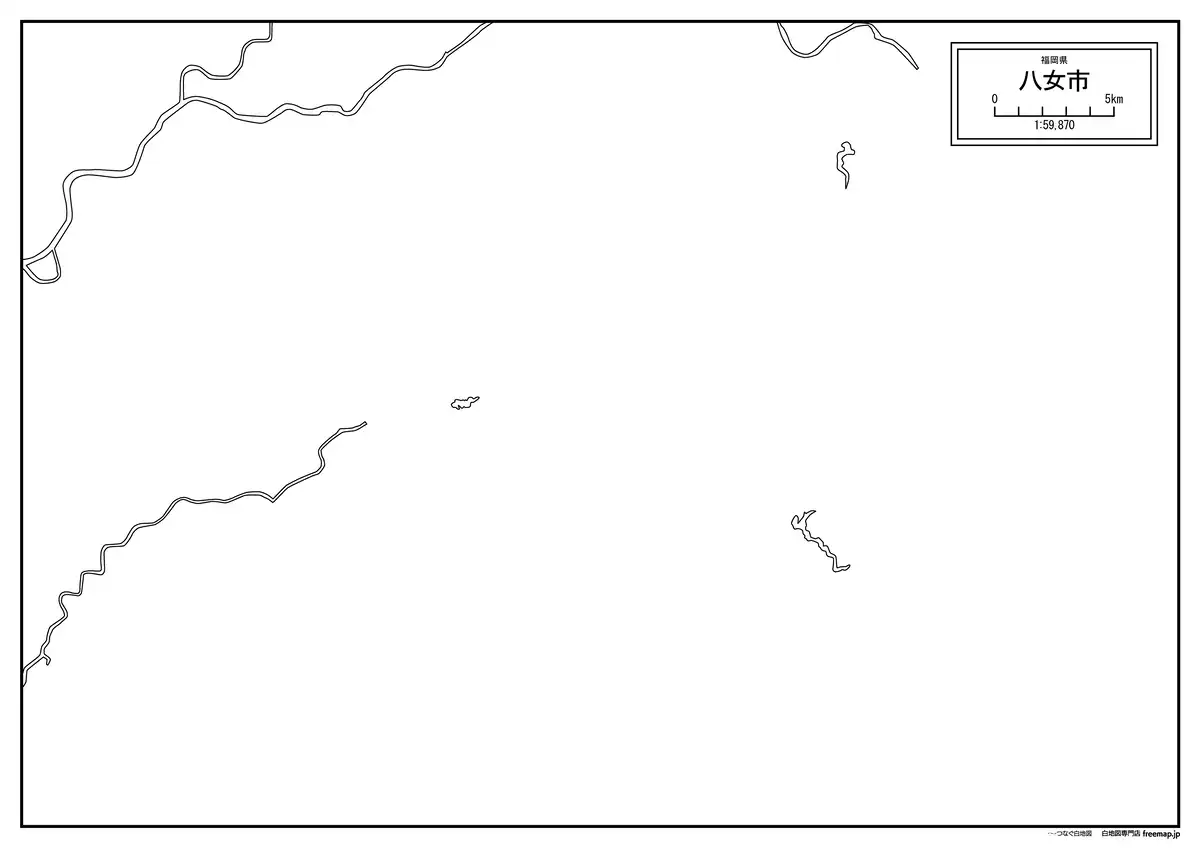 海岸線、川や池のみ記載
